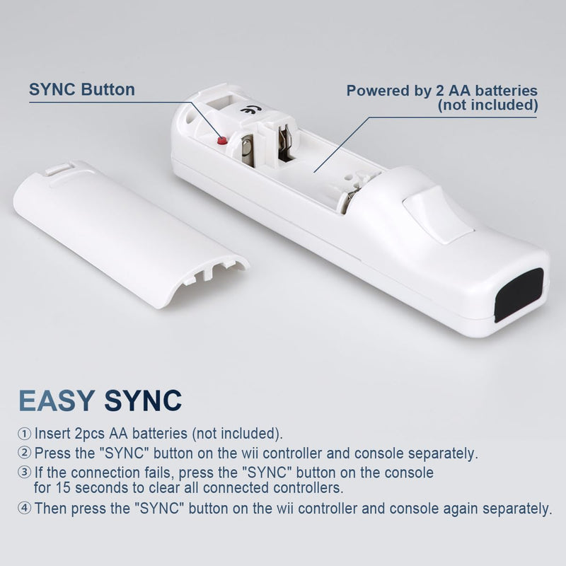  [AUSTRALIA] - FASIGO Wii Remote with Nunchuck, Wii Controller with Nunchuck, Compatible with Nintendo Wii/Wii U, 2 Pack