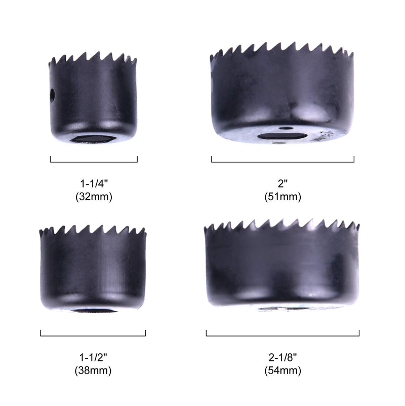 Hole Saw Kit, SUNGATOR 5-Piece Set. Specially Constructed Heat Treated Carbon Steel, High Precision Cutting Teeth. Cut Clean, Smooth, and Precise Holes Through Wood, Plastic, PVC Board and Drywall. - LeoForward Australia