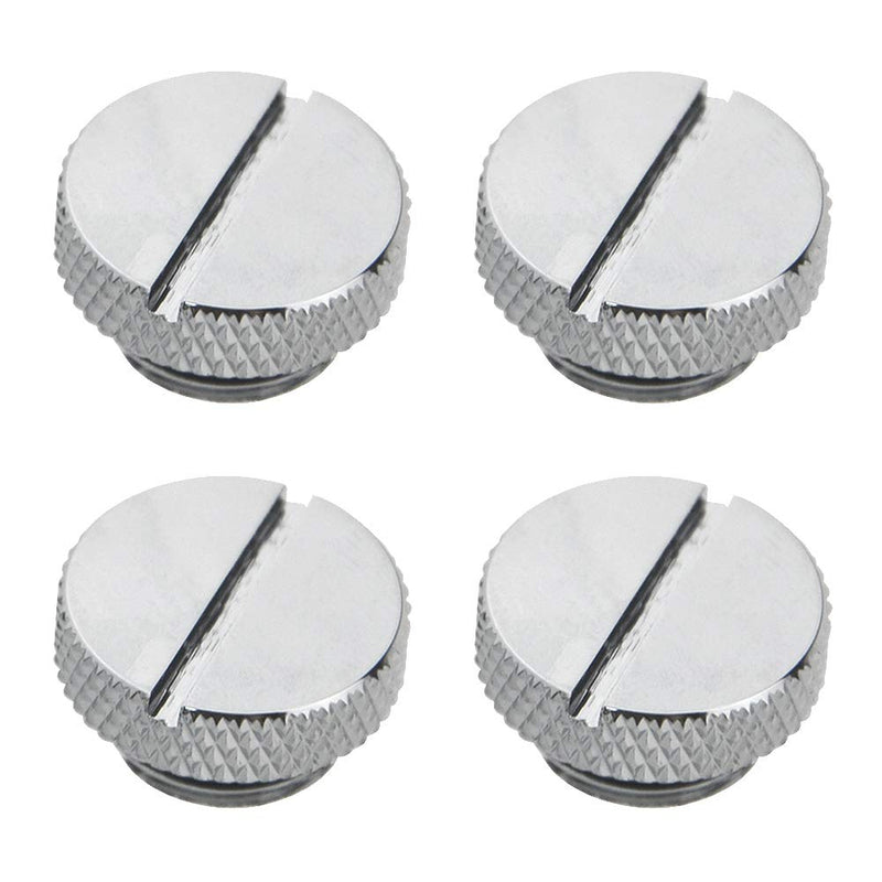  [AUSTRALIA] - BXQINLENX Silver Chrome G1/4" Plug Water Stop Plug Water Locks for Computer Water Cooling System (4 PCS)