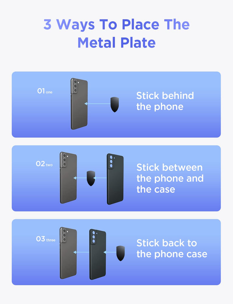  [AUSTRALIA] - LISEN Metal Plates for Magnetic Car Phone Mount [Halloween Decoration] Metal Plate for Phone Magnet Compatible with All Smartphone and Magnetic Phone Holder for Car 5 packs