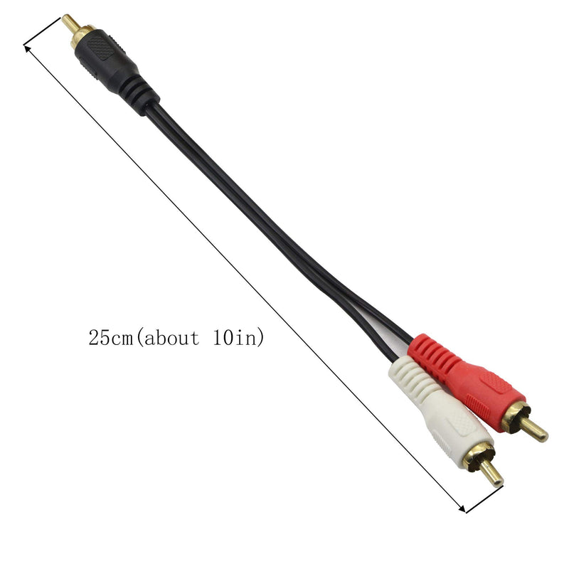 1RCA Male to 2RCA Male Y Cable Stereo Audio Cable,RCA Y Cable Suitable for Audio Signal Connection Between VCD, DVD, VCR, etc.and TV - LeoForward Australia