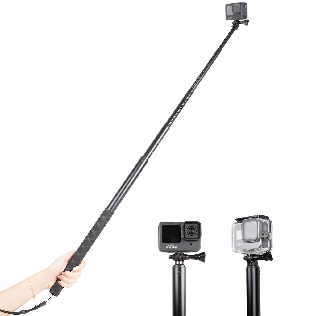  [AUSTRALIA] - 79inch Long Selfie Stick for GoPro 11 10 9 8 7 6 5 Blcak 4 Silver Go Pro Max Session, DJI Osmo Action 2,AKASO,Insta360 One R Cameras, 45-200cm Extendable Pole Monopod