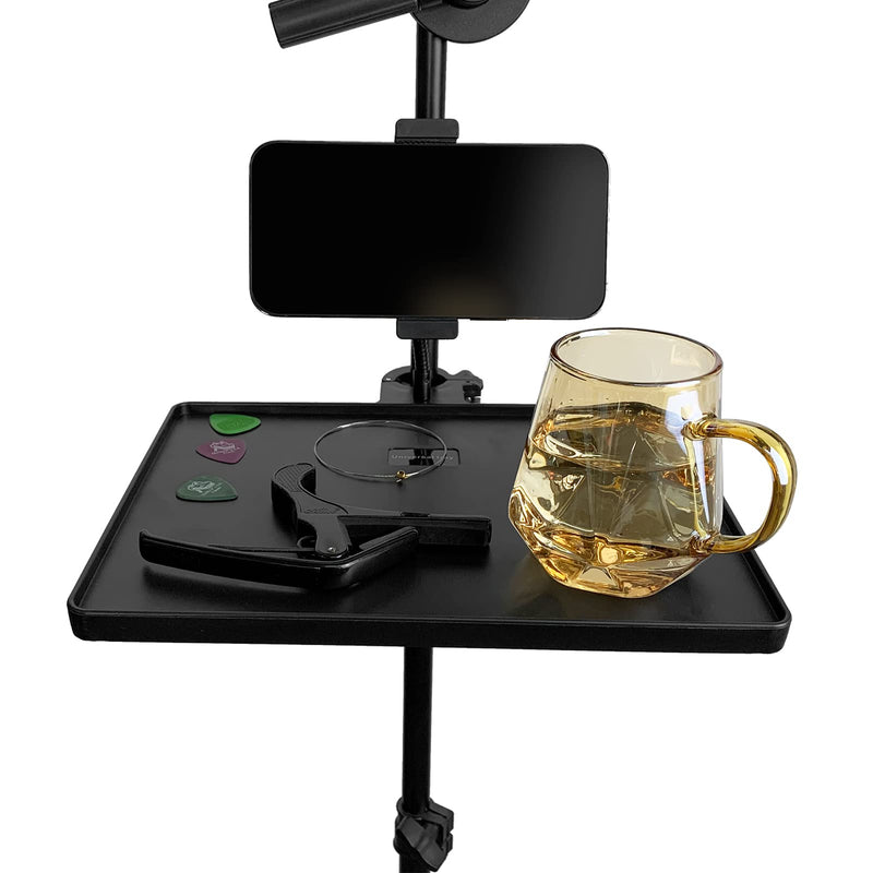  [AUSTRALIA] - Auhafaly Plastic Microphone Stand Tray Stage Concert Performance Vocal Guitar Accessory with Drink Holder and Microphone Holder (Traditional) Traditional