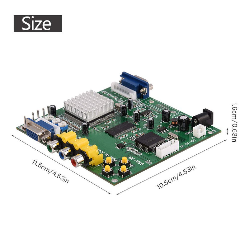  [AUSTRALIA] - Zerone CGA/EGA/YUV/RGB to VGA Arcade Game HD Video Converter Adapter Board for CRT LCD PDP Monitor, with True Digital 24-Bit A/D Converter