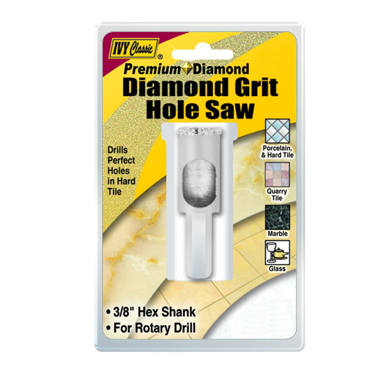 IVY Classic 37802 Diamond Plus 3/16-Inch Wet and Dry Cutting Diamond Grit Hole Saw, 1/Card - LeoForward Australia