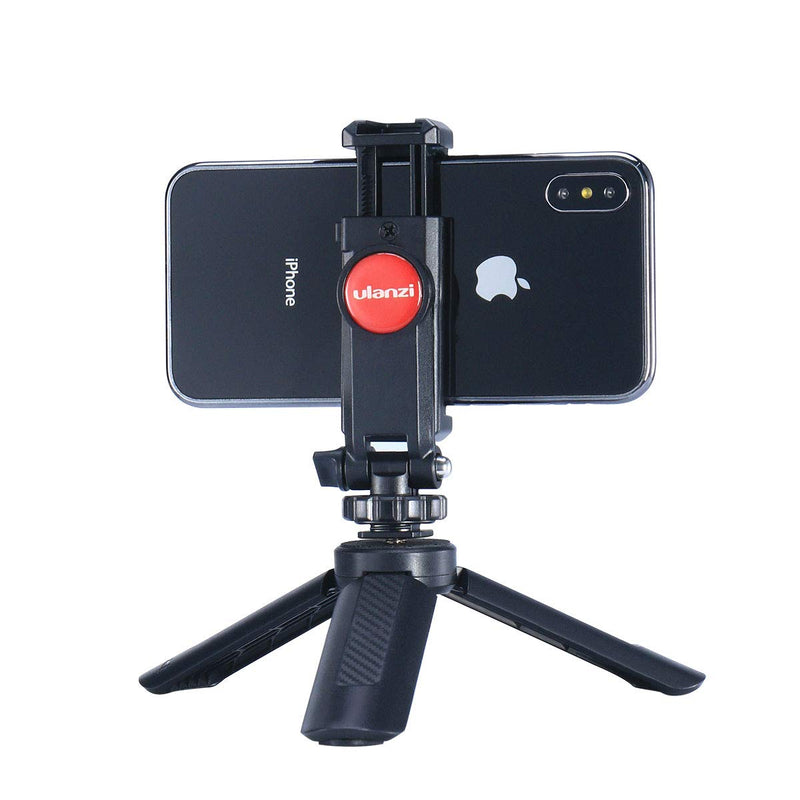 ST-06 Camera Hot Shoe Phone Tripod Mount Adapter 360 Rotation Phone Holder with Cold Shoe for Mic Light Stand Compatible with Canon Nikon Sony DSLR for DJI Ronin SC Gimbal Stabilizer - LeoForward Australia