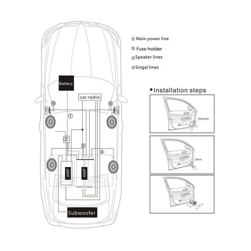 2pcs 4 Inch 60W 2 Way Car Coaxial Vehicle Door Auto Audio Music Stereo Full Range Frequency HiFi Speakers - LeoForward Australia