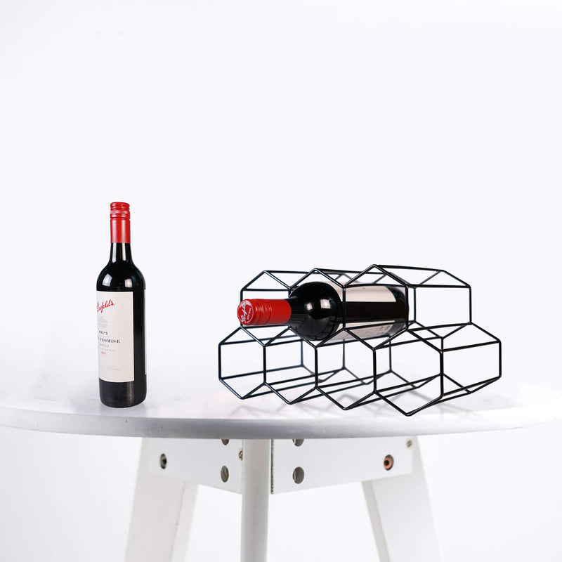  [AUSTRALIA] - Leaflai Wine Racks Countertop Wine Storage Black, Wine Bottle Holder Table Top Small, Metal Wine Rack Freestanding Floor Shelf, Bar Organizer Holder Wine Rack Insert, Table, Counter
