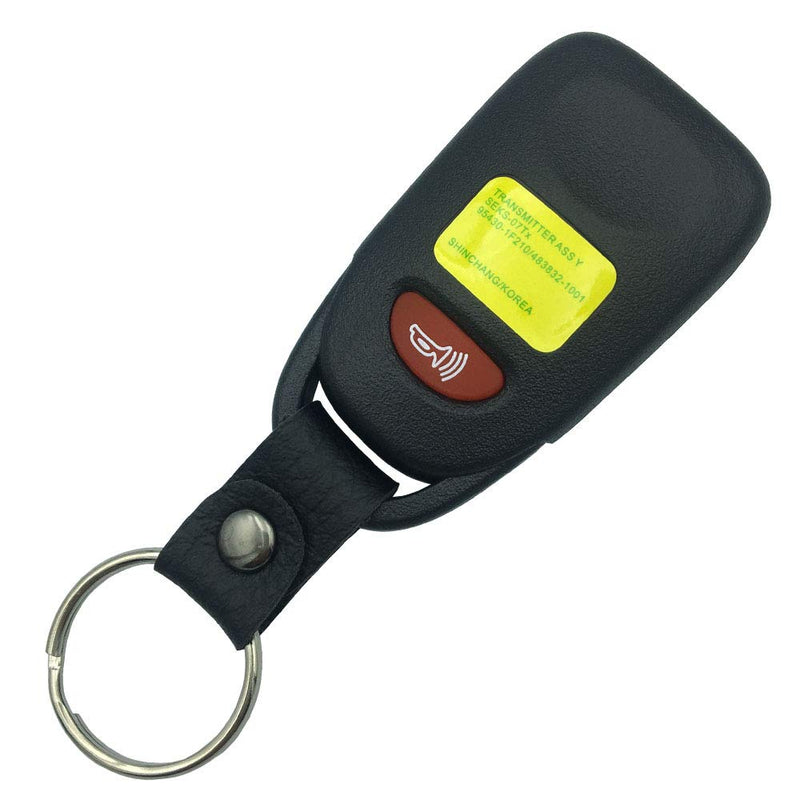  [AUSTRALIA] - Keyless Entry Remote Key Fob Case with 4 Button Key Shell for Hyundai Elantra Sonata No Chips No Battery Holder