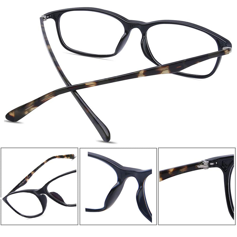 Computer Reading Glasses Blue Light Blocking Italy Design TR90 Pattern Frame Rectangular Readers for Men and Women,1.5 Green 1.5 x - LeoForward Australia