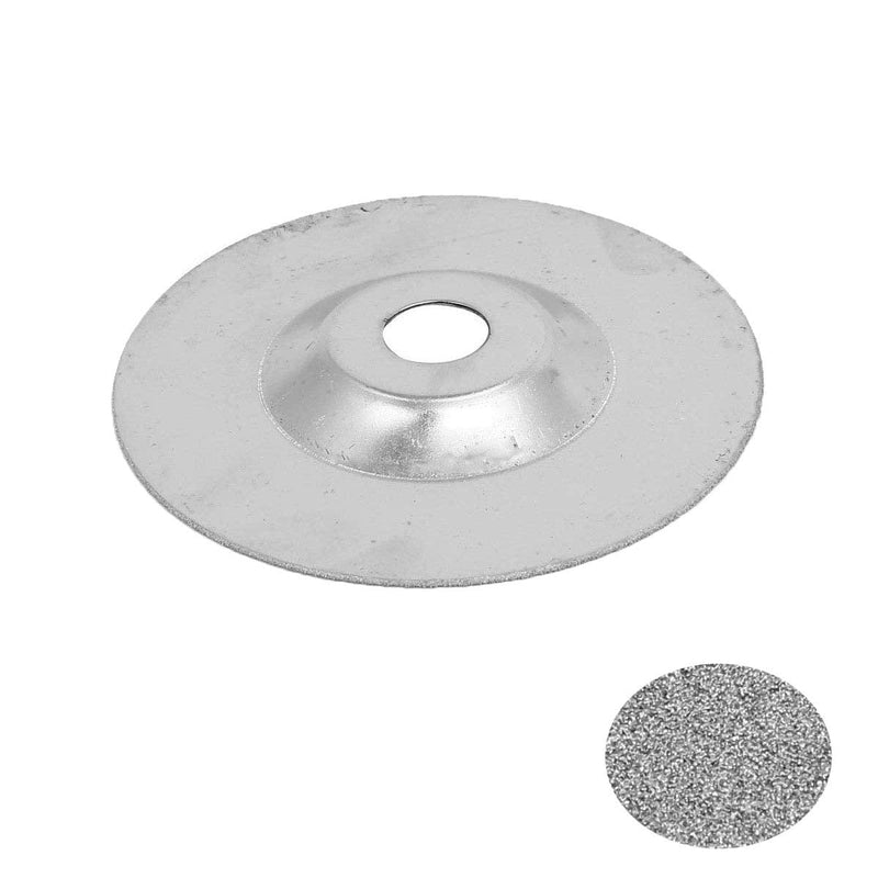  [AUSTRALIA] - XMHF 2PCS Diamond Coated Grinding Cup Wheel Polishing Grind Cutting Disc Cut Off Convex Wheel Silver Tone for Angle Grinder,100mm/3.9"