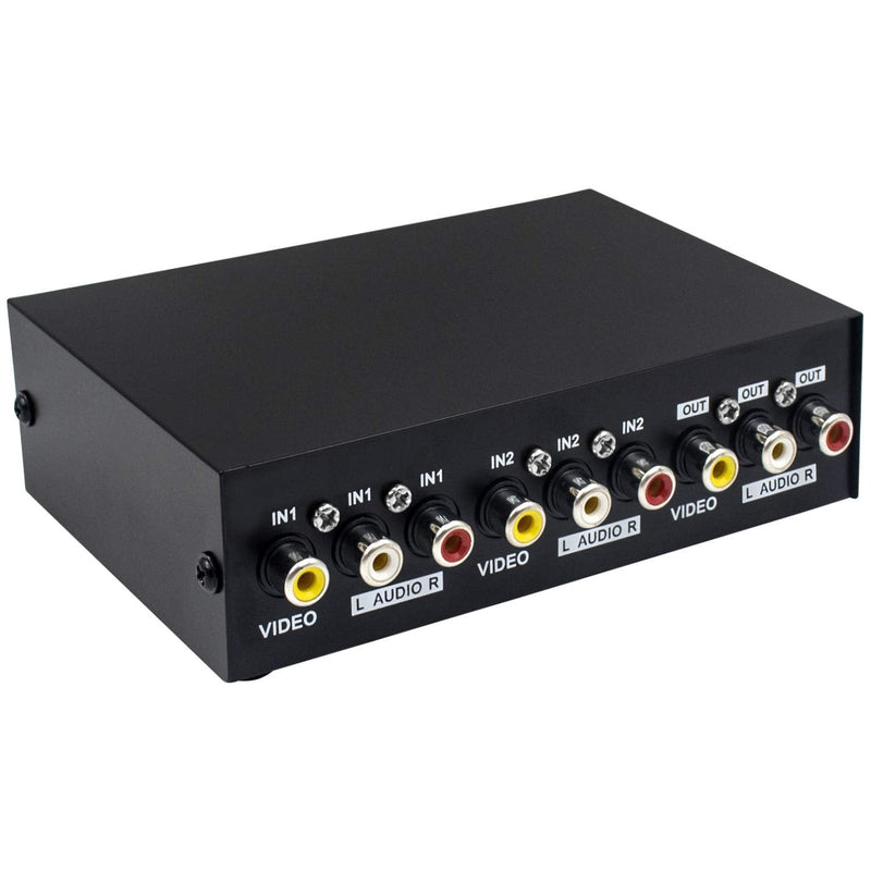  [AUSTRALIA] - Duttek RCA Switch Box, 2 Port AV Switch Box, AV Selector Switch 2 in 1 Out Composite Video L/R Audio RCA Selector Box AV Switch Box Component RCA Switcher for DVD STB Game Consoles