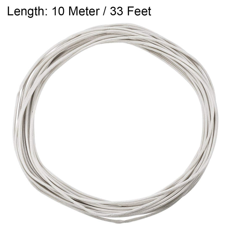  [AUSTRALIA] - uxcell Insulation Braid Sleeve, 33Ft-1mm High TEMP Silicone Fiberglass Sleeve White 1MM