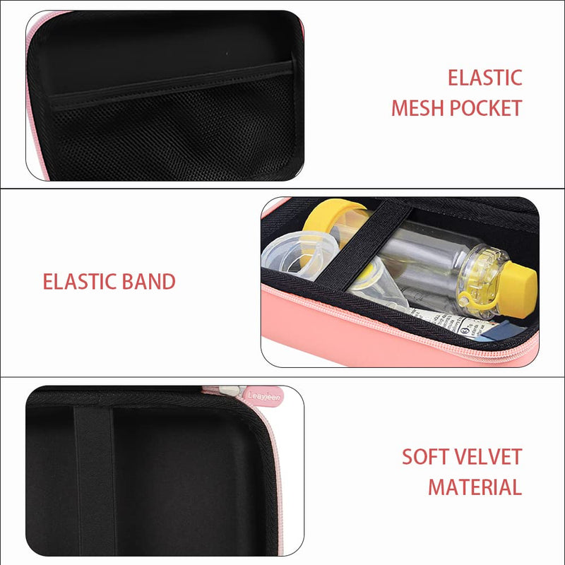  [AUSTRALIA] - Leayjeen Portable Travel Case - Hard Shell Asthma Protective Case, Inhaler ,Masks and Accessories Carrying Case (CASE ONLY)