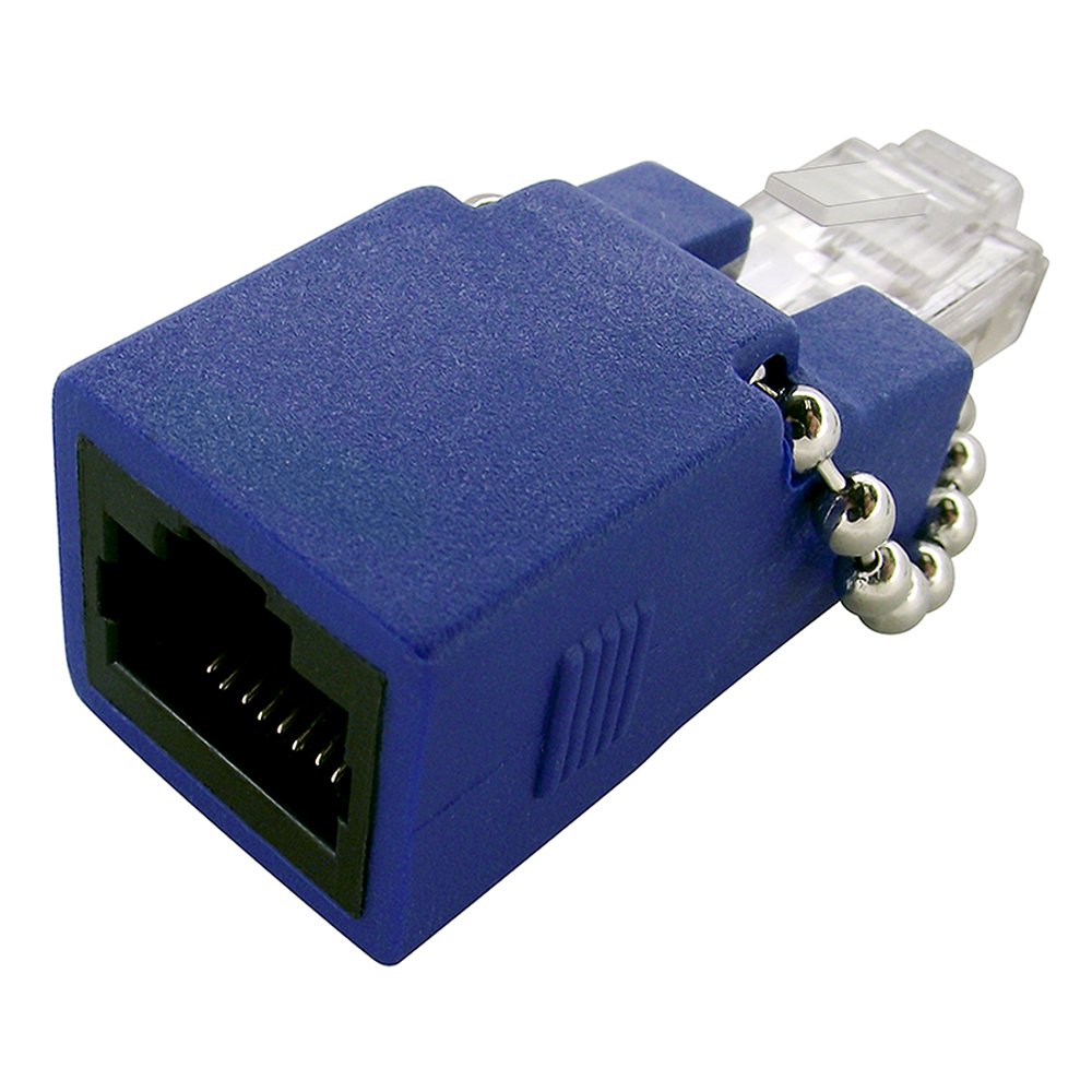  [AUSTRALIA] - Shaxon CAT5e Ethernet Loopback Adapter RJ48C Jack & RJ45 Male, Dark Blue (MAELCFM-NB-B) Cat 5e