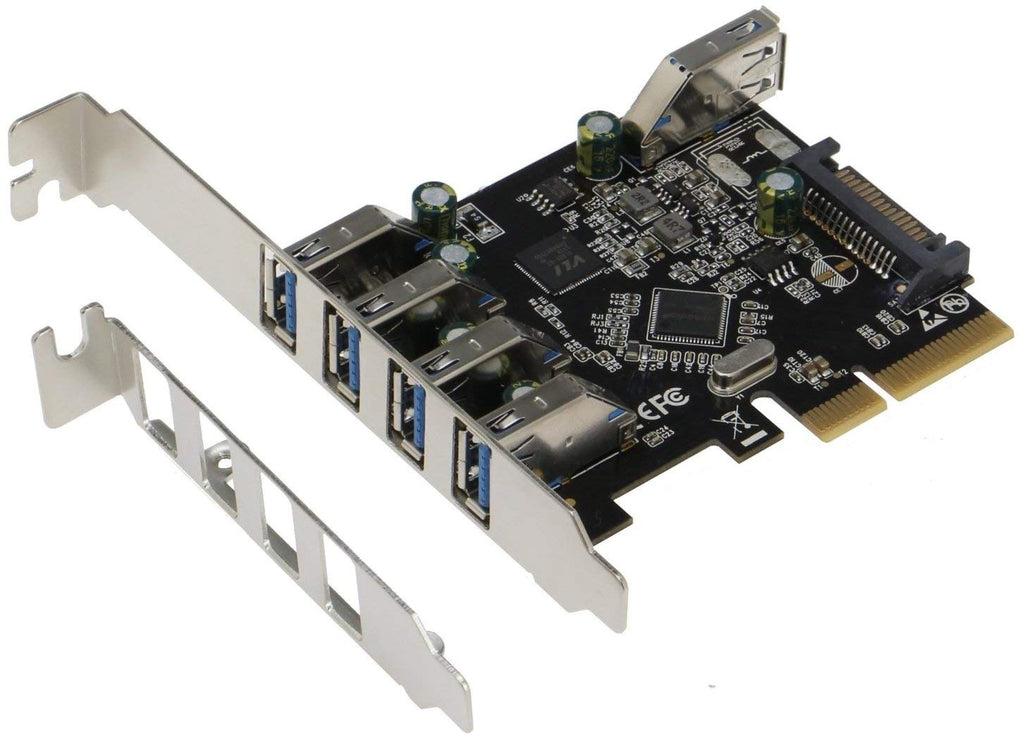  [AUSTRALIA] - Sedna - PCIe 5 Port (4E1I) USB 3.1 Gen II (10Gbps) Adapter Card with Low and Standard Profile Brackets