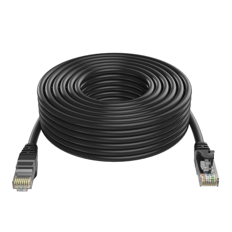  [AUSTRALIA] - Cat6 Ethernet Cable(75Feet) SHD Network Patch Cable UTP LAN Cable Computer Patch Cord-Black 75FT