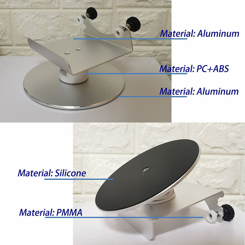  [AUSTRALIA] - NC Stand only Made for Google Nest Hub Max , Adjustable Aluminum Swivel Stand with Google nest hub max 10 Smart Display - Horizontal 360 Rotation Longitudinal Angle Change Silver