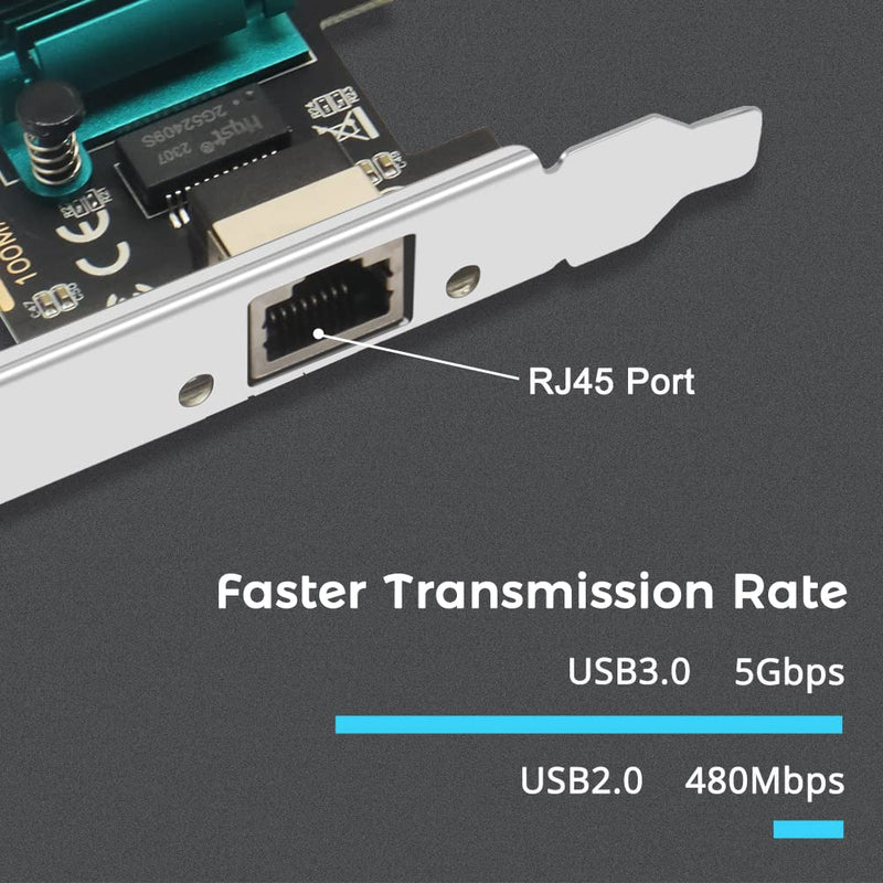  [AUSTRALIA] - 2.5GBase-T PCI Express Card 100M/1G/2.5G PCIE Network Card Gigabit Ethernet Card for PC Compatible with Windows 11/10/8/7/XP and Mac OS RJ45 Adapter 2.5G PCIe Network Card