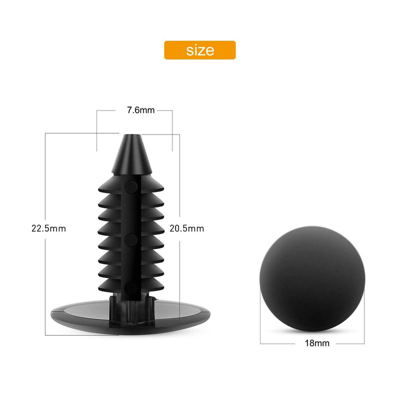  [AUSTRALIA] - GOOACC GRC-18 100PCS 7mm 8mm 10mm Nylon Push Expansion Screws Replacement Kit,Bumper Fastener Rivet Clips GM 21030249 Ford N807389S