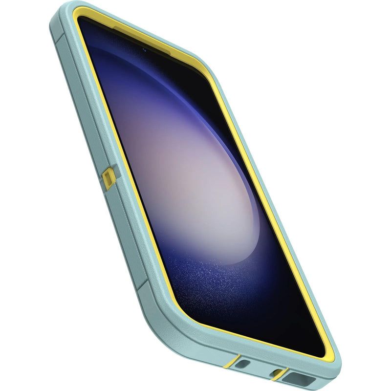  [AUSTRALIA] - OtterBox Galaxy S23 (Only) - Defender Series Case - Sails and Sun (Blue/Yellow), Rugged & Durable - with Port Protection - Case Only - Microbial Defense Protection - Non-Retail Packaging Sails and Sun (Blue/Yellow)