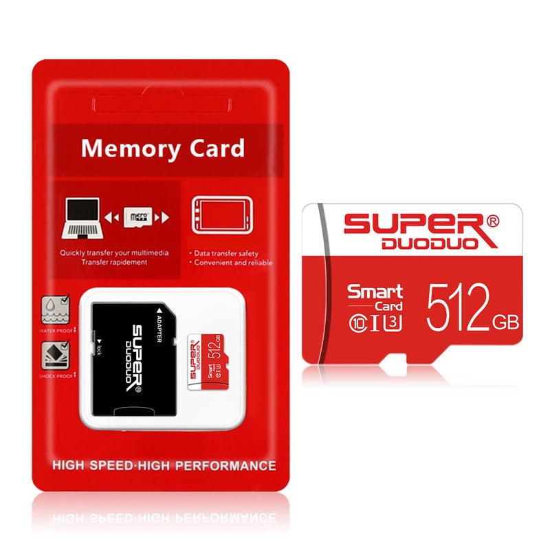  [AUSTRALIA] - 512GB Micro SD Card High Speed Memory Card,Micro SD,TF Card for LAPTAP Micro SD Memory Card for Android Smartphone,Digital Camera,Tachograph,Tablet and Drone HB-512GB
