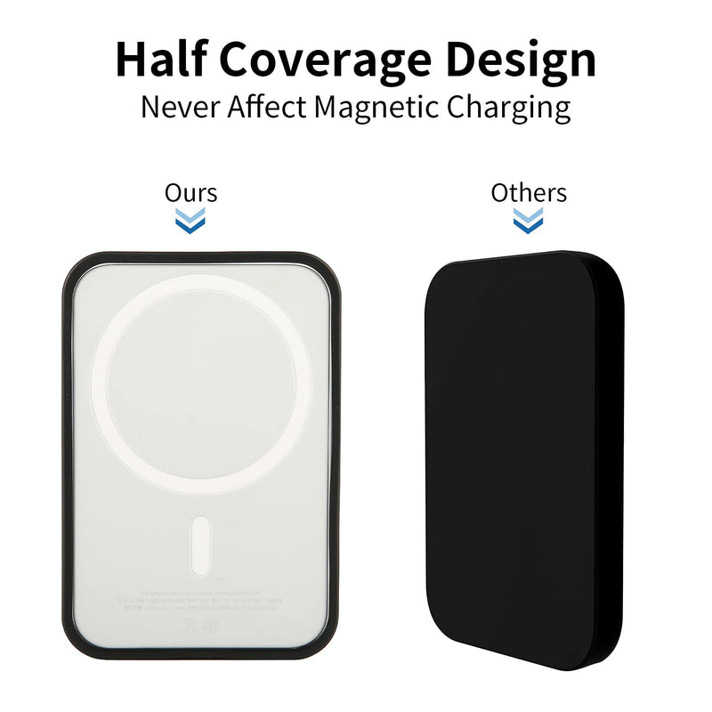  [AUSTRALIA] - Oakxco Silicone Case Compatible with Magsafe Battery Pack, Scratch & Shatter Resistant, Matte Black, 1pc