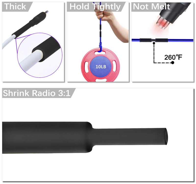  [AUSTRALIA] - Pointool Wire Heat Shrink Tubing 12.7mm Heat Shrink Tubing Wire Shrink Film Electric Waterproof Automotive Marine Ship Glue Lined for Wires, Length 10Ft 3 Meters Size5: 12.7mm