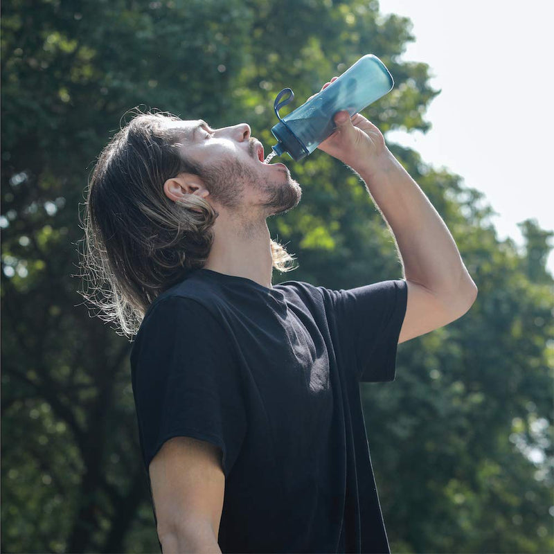  [AUSTRALIA] - Philips GoZero Active Bottle with One Fitness Filter, Squeeze Hydration Bottle, Filtering Water Bottle, Improving Tap Water Taste Blue