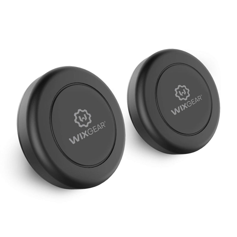  [AUSTRALIA] - WixGear Universal Flat Stick On (2 Pack) Dashboard Magnetic Car Mount Holder for Cell Phones and Mini Tablets with Fast Swift-Snap Technology - Extra Slim