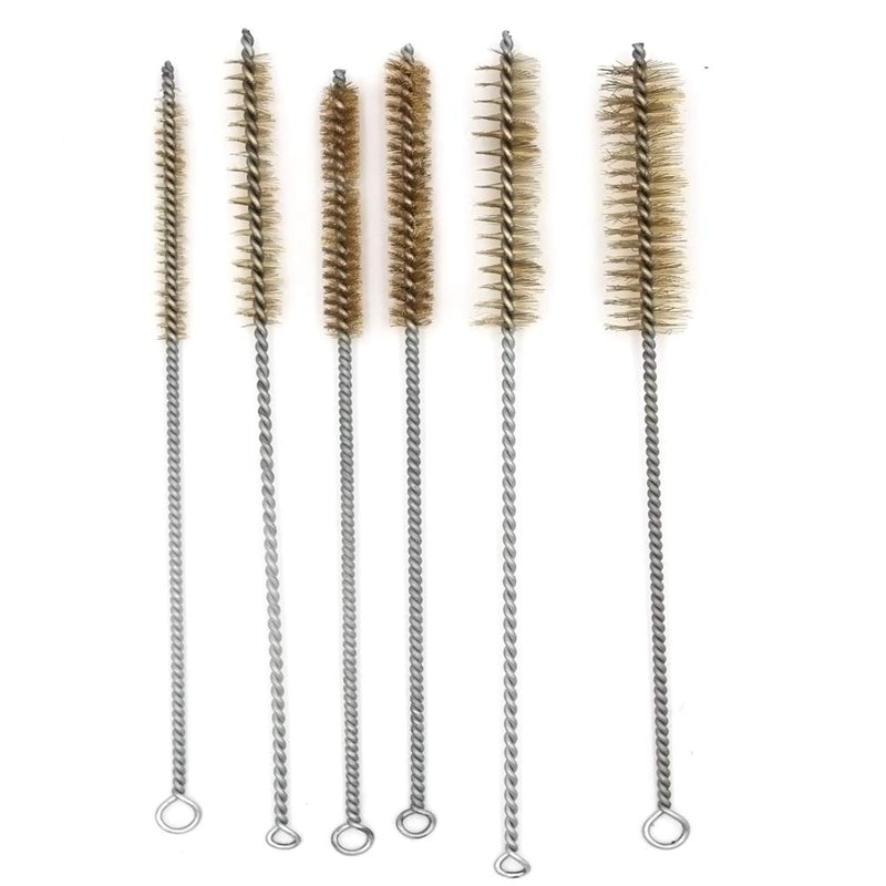  [AUSTRALIA] - Preamer 6pcs Brass Wire Tube Bottle Brush Cleaning Tool Multipurpose Pipe Brush Tool Set , 0.3"-1"