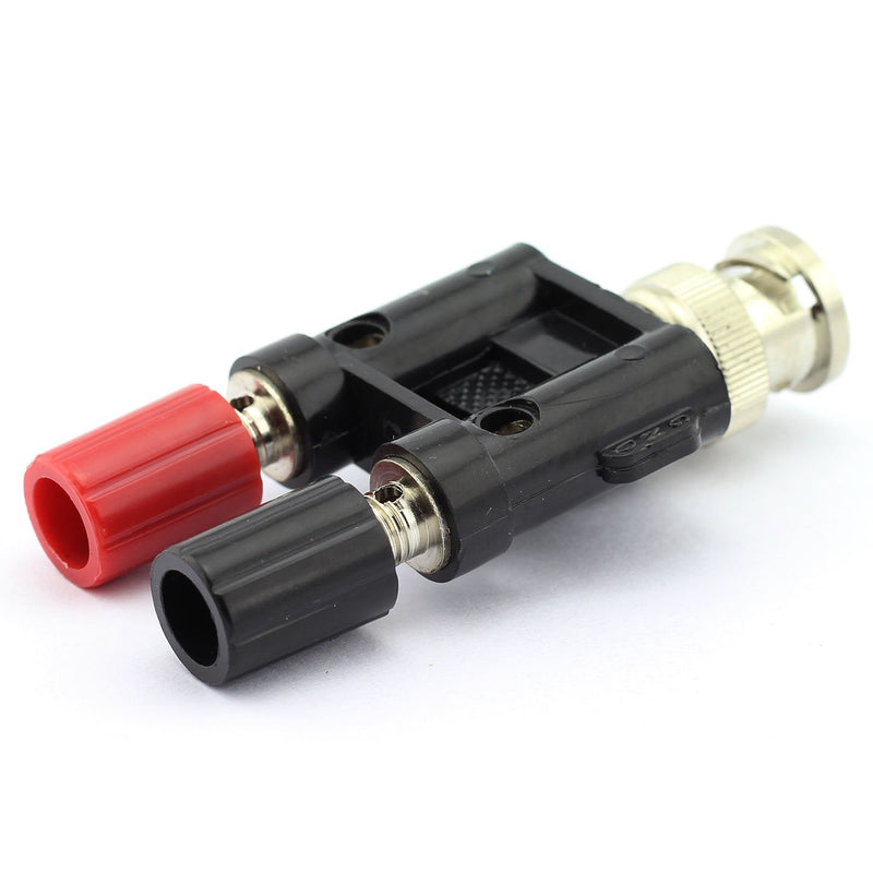  [AUSTRALIA] - DGZZI 2-Pack BNC Male to Dual Banana Female Jack Socket Binding Posts RF Coaxial Adapter BNC to Banana Coax Jack Connector