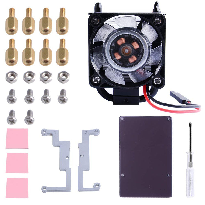  [AUSTRALIA] - GeeekPi Raspberry Pi Cooling Fan, Raspberry Pi ICE Tower Cooler, RGB Cooling Fan with Raspberry Pi Heatsink for Raspberry Pi 4 Model B & Raspberry Pi 3B+ & Raspberry Pi 3 Model B (Black)