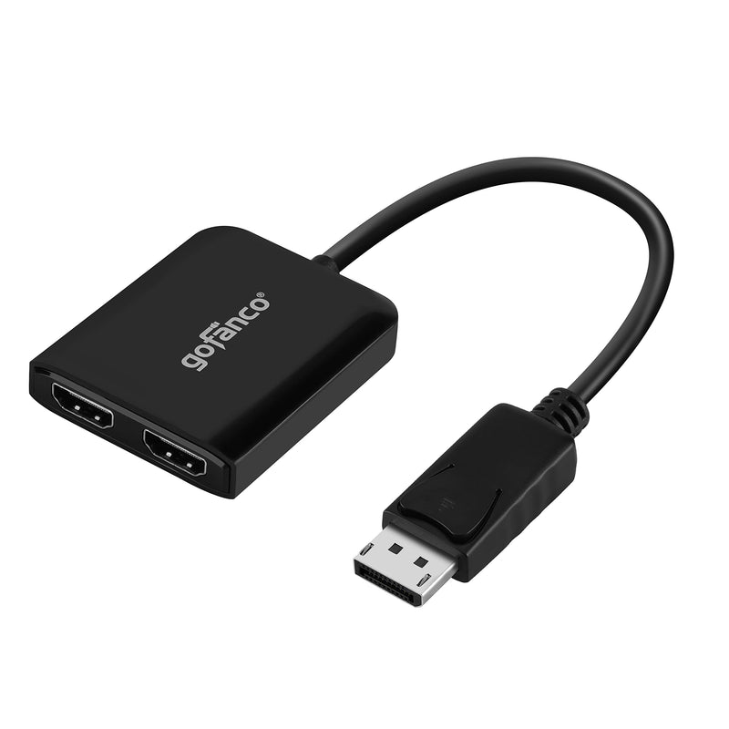  [AUSTRALIA] - gofanco DisplayPort 1.4 MST Hub to 2 Port HDMI Displays – DP to Dual HDMI Displays, Extended Display Mode, Up to 4K @60Hz, for Windows PCs, Not Mac OS Compatible (DP14MST2HD) DP 1.4 to 2x HDMI