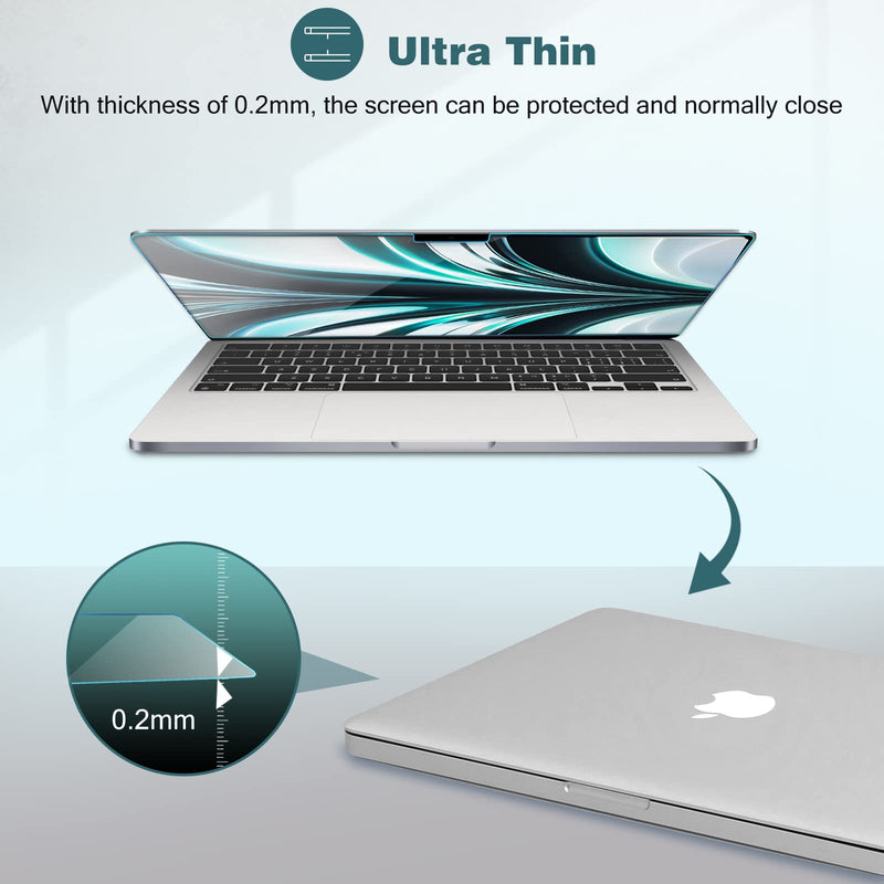  [AUSTRALIA] - ProCase Screen Protector Compatible with MacBook Air 13.6 Inch 2022 Released Model A2681, Tempered Glass Film Guard for MacBook Air 13.6 2022 A2681 with M2 Chip & Touch ID