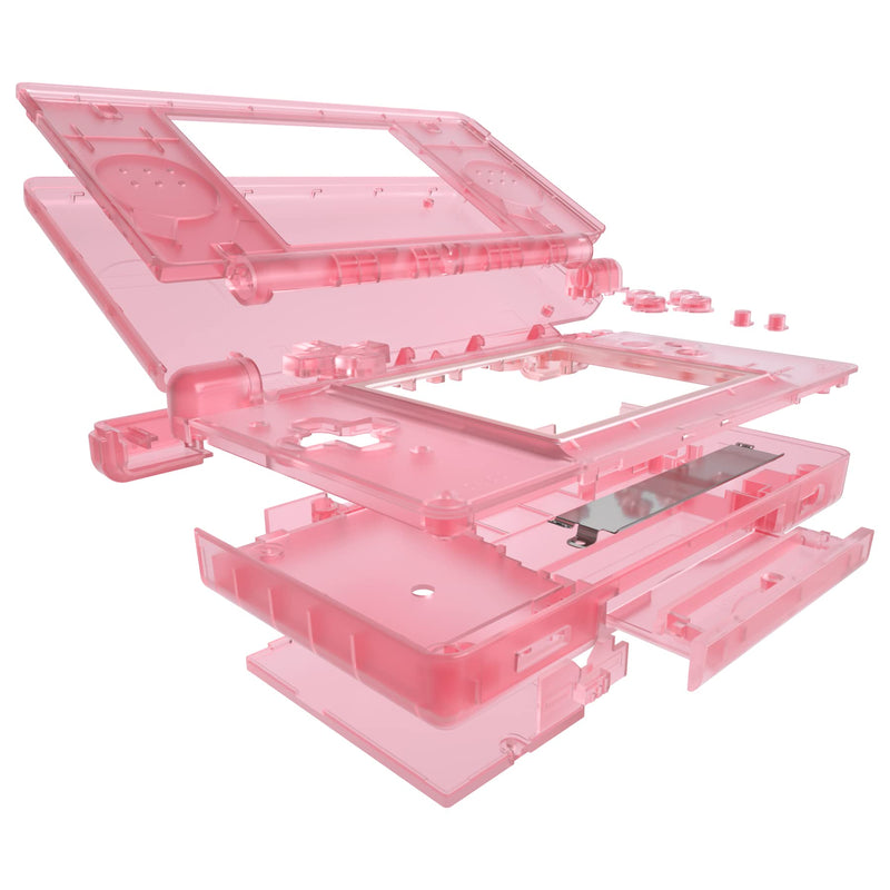  [AUSTRALIA] - eXtremeRate Cherry Pink Replacement Full Housing Shell for Nintendo DS Lite, Custom Handheld Console Case Cover with Buttons, Screen Lens for Nintendo DS Lite NDSL - Console NOT Included