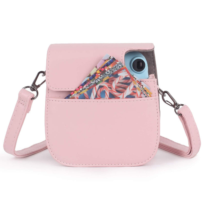  [AUSTRALIA] - Phetium Instant Camera Case Compatible with Instax Mini 11,PU Leather Bag with Pocket and Adjustable Shoulder Strap (Blush Pink) Blush Pink