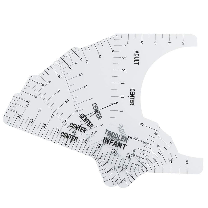  [AUSTRALIA] - ZRM&E 6 in 1 T-Shirt Guide Ruler Round Neck Calibration Tool Centering Alignment Tool Ruler for Circuit Heat Press, Sublimation, Screen Printing, Vinyl Press