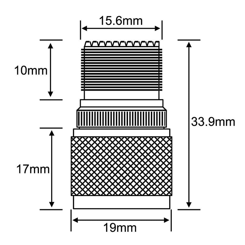  [AUSTRALIA] - BOOBRIE N Male to UHF Female SO-239 Connector SO239 Jack to N-Type RF Coaxial Coax Cable Adapter for Antenna/Wireless LAN Device/WiFi/Radio/Coaxial Extension Cable Pack of 2