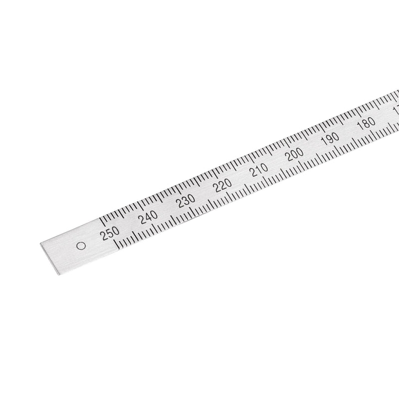  [AUSTRALIA] - uxcell Center Finding Ruler 250mm-0-250mm Table Sticky Adhesive Tape Measure, Aluminum Track Ruler with Holes, (from the Middle).