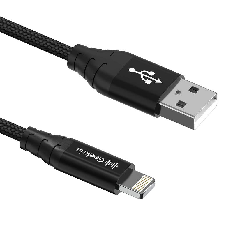  [AUSTRALIA] - GEEKRIA Short Charger Cable Compatible with Apple AirPods Max, AirPods Pro, AirPods, Beats Solo Pro, Powerbeats Pro, Headphones, MFi Certified USB to Lightning Power Charging Cord (1ft / 30cm)