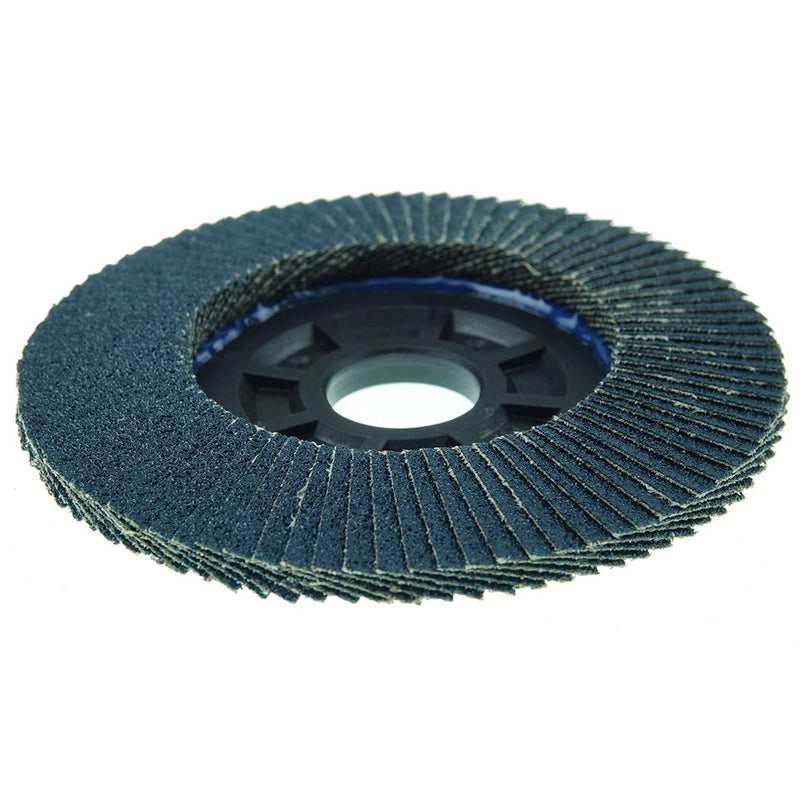  [AUSTRALIA] - Weiler 50003 Tiger 7/8" Arbor, 4-1/2" Diameter, 60 Grit, Zirconium, Trimmable Composite Backing, Angled Abrasive Flap Disc, Made in the USA