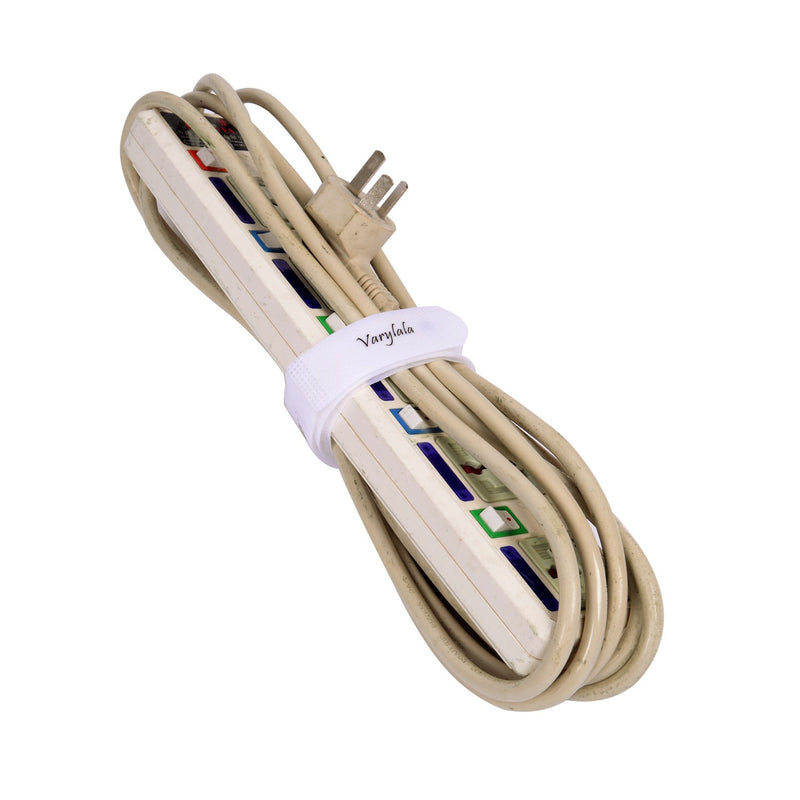  [AUSTRALIA] - 10 Pcs Versatile Hook and Loop Securing Straps Tie Downs Fastening Stabilizer Straps (1''x24'') (White)