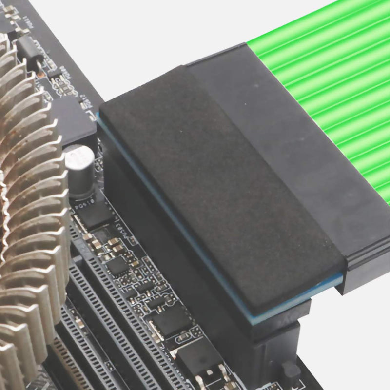  [AUSTRALIA] - WLGQ ATX 24Pin Male to 24pin Female 90 Degree Adapter caed Mainboard Motherboard for Desktops PC Supply