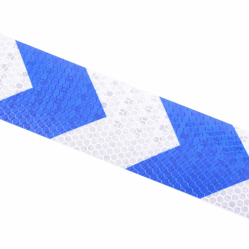  [AUSTRALIA] - Blue White Arrow High Visibility Reflective Tape 2 inch x 50 feet Self-Adhesive Tape Conspicuity Safety Warning Tape ‎2 IN X 50 FT Blue & White