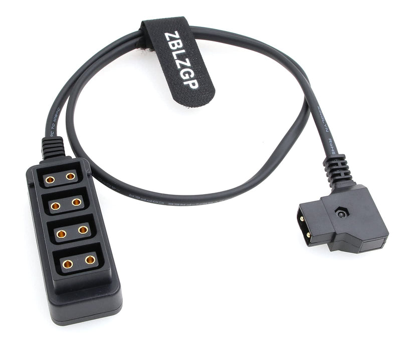  [AUSTRALIA] - ZBLZGP D-tap B Type to 4 Port D-tap Female Splitter Power Cable for ARRI RED Cameras|Anton-Bauer V-Mount Battery Straight Cable