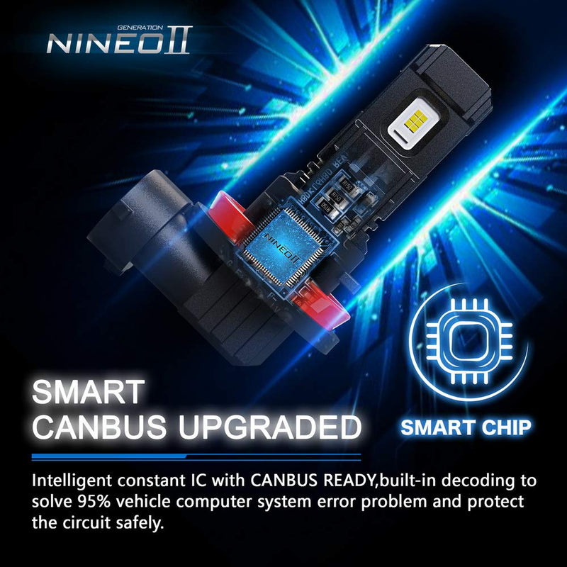 NINEO H11 LED Fog Light Bulbs 2800LM Extremely Bright All-in-One Conversion Kit 5530 Chips 6500K Cool White - LeoForward Australia
