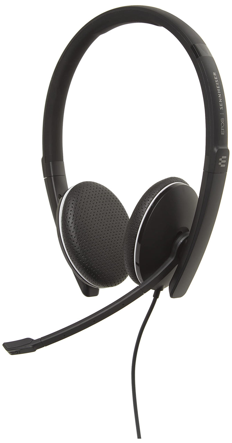  [AUSTRALIA] - Sennheiser SC 165 USB (508317) - Double-Sided (Binaural) Headset for Business Professionals | with HD Stereo Sound, Noise-Cancelling Microphone, & USB Connector (Black)