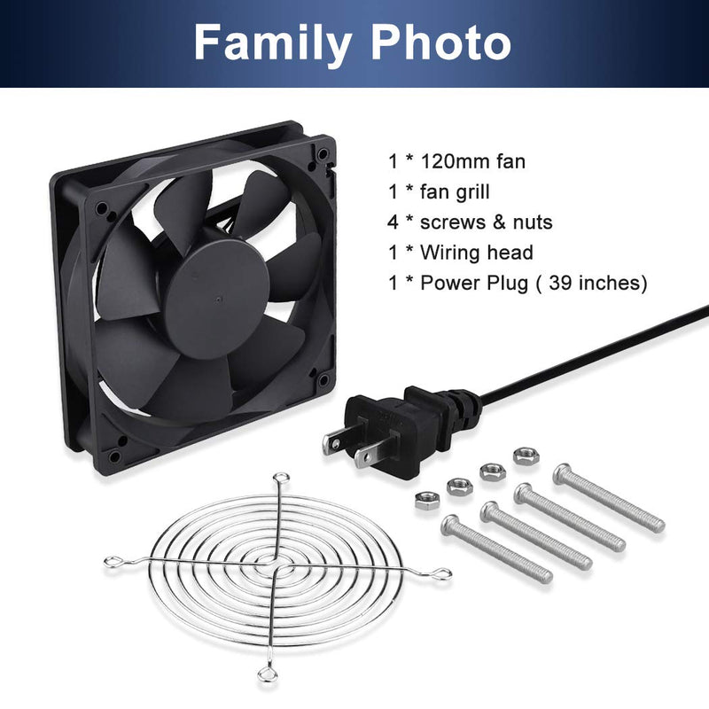  [AUSTRALIA] - Wathai EC 120mm x 25mm Ball DIY Cooling Ventilation Exhaust Fan 110V 115V 120V 220V 240V AC Axial Case Fan 120x25mm