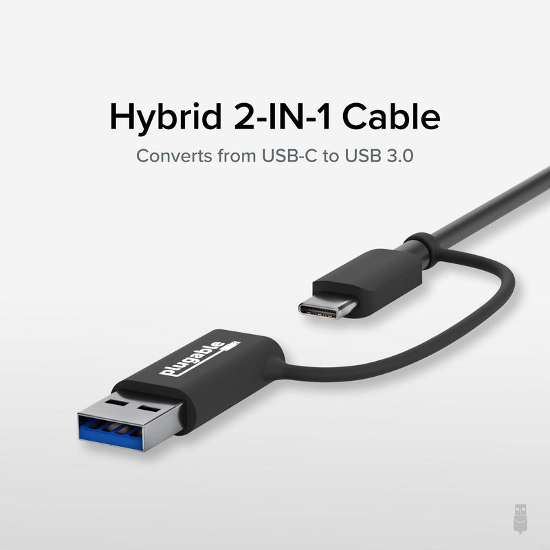  [AUSTRALIA] - Plugable 2.5G USB C and USB to Ethernet Adapter, 2-in-1 Adapter Compatible with USB C/Thunderbolt 3 or USB 3.0, USB-C to RJ45 2.5 Gigabit LAN Compatible with Mac and Windows